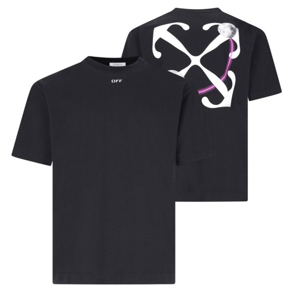 Off-White Double Moon Arrow Skate T-shirt Zwart