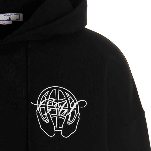 Off-White Hand Arrow Boxy Hoodie Zwart