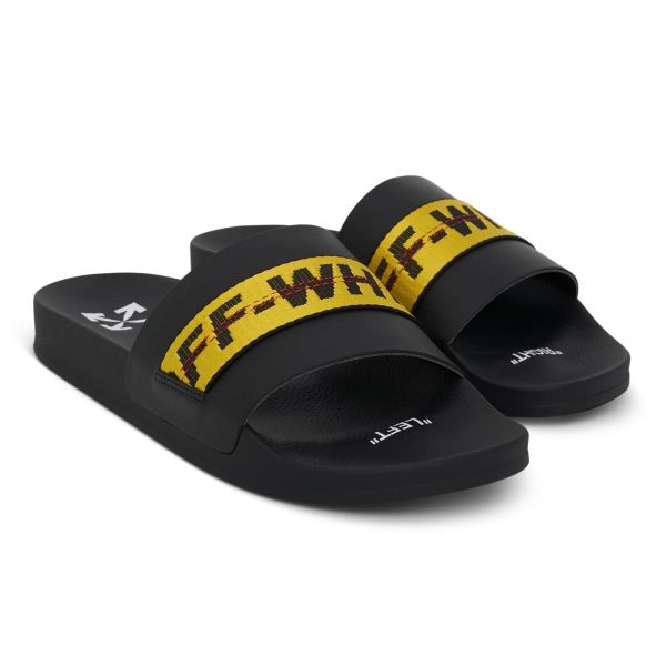 Off-White Industrial Belt Slippers Zwart
