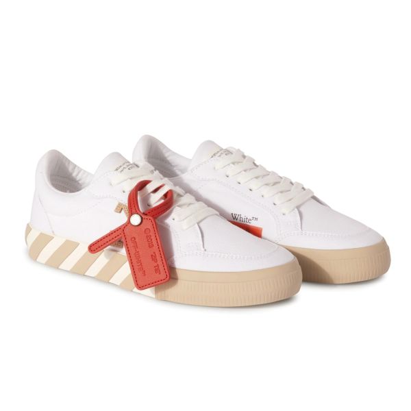 Off-White Low Vulcanized Sneaker Wit/Beige