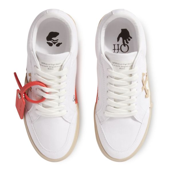 Off-White Low Vulcanized Sneaker Wit/Beige