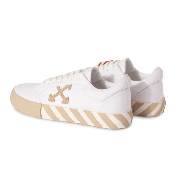 Off-White Low Vulcanized Sneaker Wit/Beige