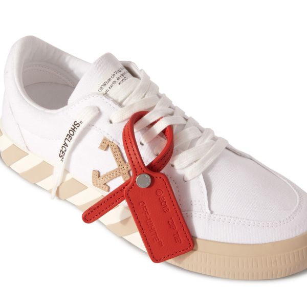 Off-White Low Vulcanized Sneaker Wit/Beige