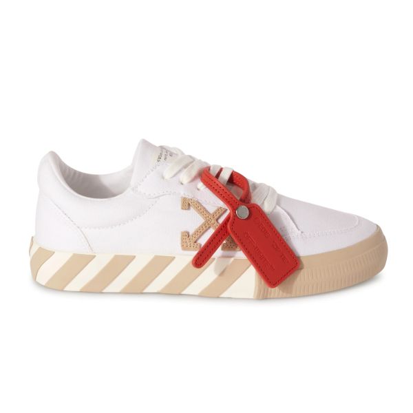Off-White Low Vulcanized Sneaker Wit/Beige