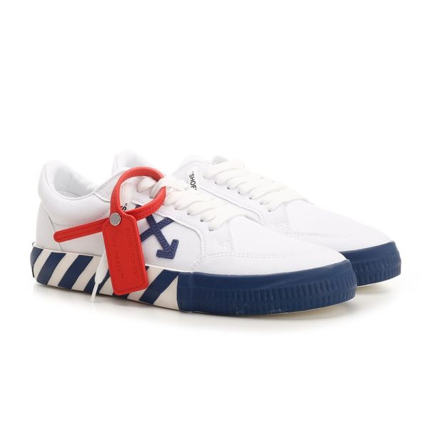 Off-White Low Vulcanized Sneaker Wit/Blauw
