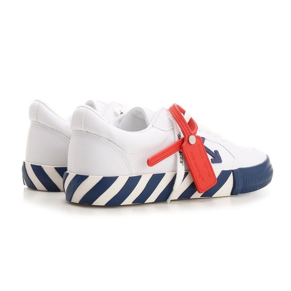 Off-White Low Vulcanized Sneaker Wit/Blauw