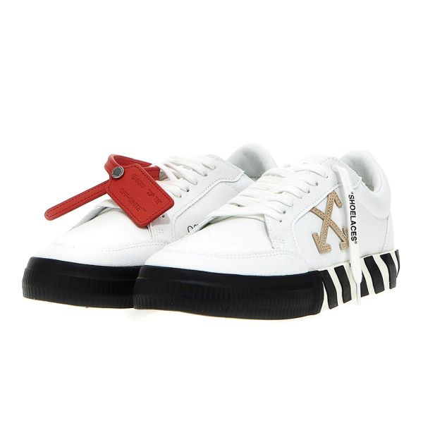 Off-White Low Vulcanized Sneaker Wit/Zwart