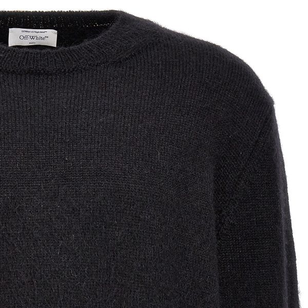 Off-White Mohair Arrow Sweater Zwart