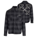 Off-White Outline Arrow Flannel Overshirt Grey/White