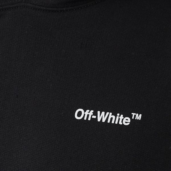 Off-White Outline Arrow Over Hoodie Zwart