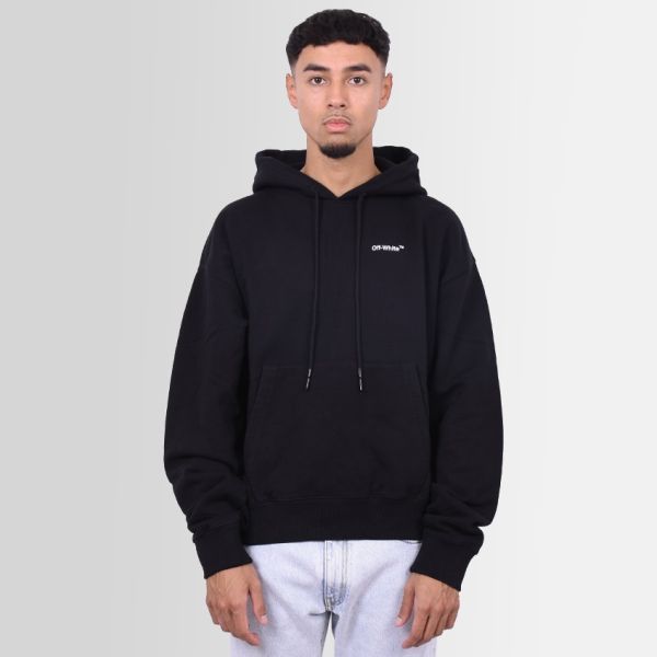 Off-White Outline Arrow Over Hoodie Zwart