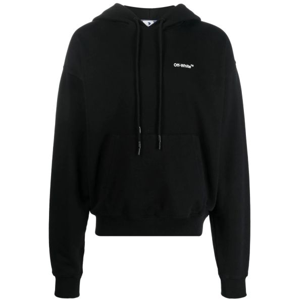 Off-White Outline Arrow Over Hoodie Zwart
