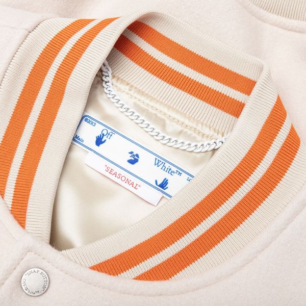 Off-White OW Patch Varsity Jack Beige
