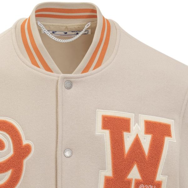Off-White OW Patch Varsity Jack Beige
