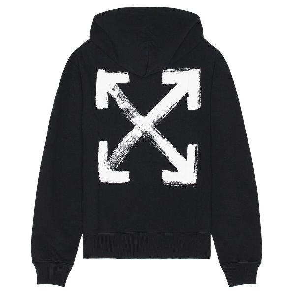 Off-White Paint Arrow Slim Hoodie Zwart