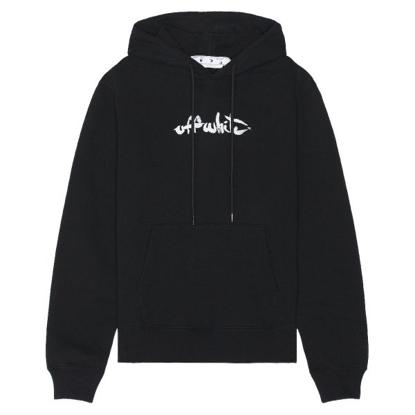 Off-White Paint Arrow Slim Hoodie Zwart