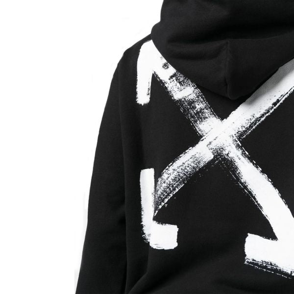 Off-White Paint Arrow Slim Hoodie Zwart