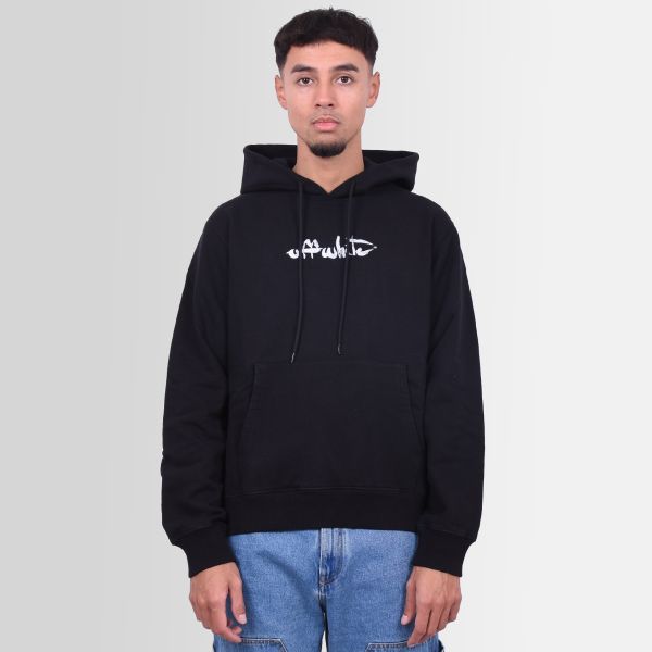 Off-White Paint Arrow Slim Hoodie Zwart