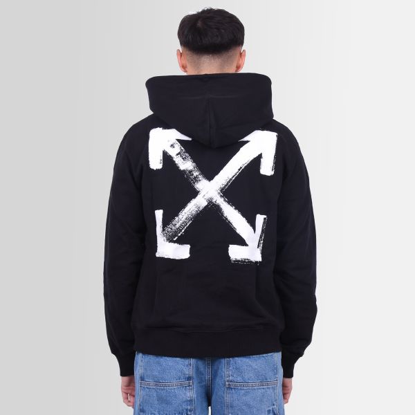 Off-White Paint Arrow Slim Hoodie Zwart