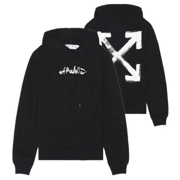 Off-White Paint Arrow Slim Hoodie Zwart