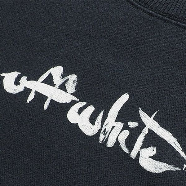 Off-White Paint Arrow Slim Sweater Navy