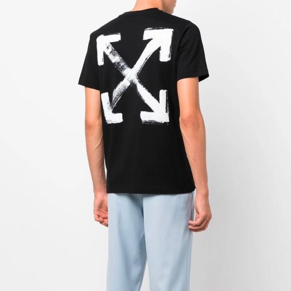 Off-White Paint Arrow Slim T-shirt Zwart
