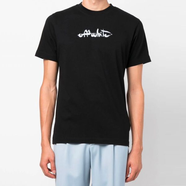 Off-White Paint Arrow Slim T-shirt Zwart
