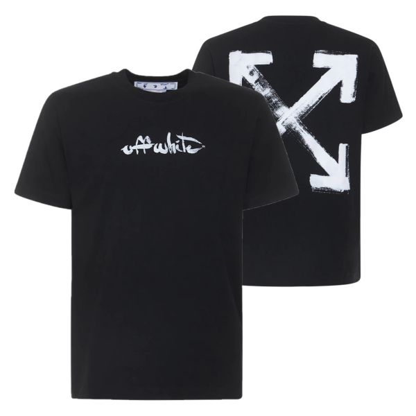 Off-White Paint Arrow Slim T-shirt Zwart
