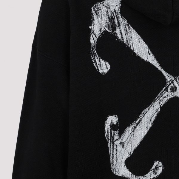 Off-White Scratch Arrow Over Hoodie Zwart