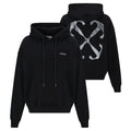 Off-White Scratch Arrow Over Hoodie Zwart