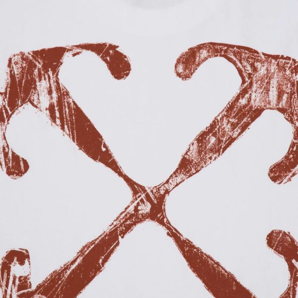 Off-White Scratch Arrow Skate T-shirt Wit