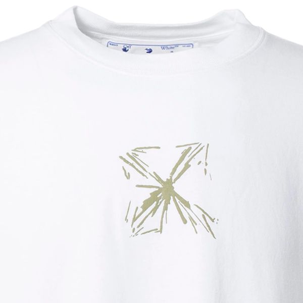 Off-White Splash Arrow Over Skate T-shirt Wit