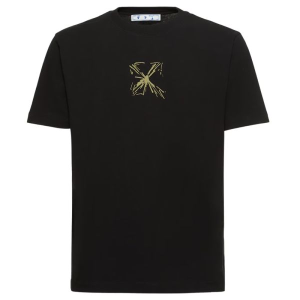 Off-White Splash Arrow Slim T-shirt Zwart