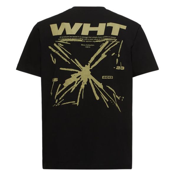 Off-White Splash Arrow Slim T-shirt Zwart