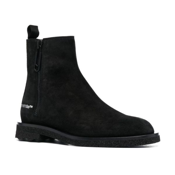 Off-White Suede Spongesole Chelsea Boot Zwart