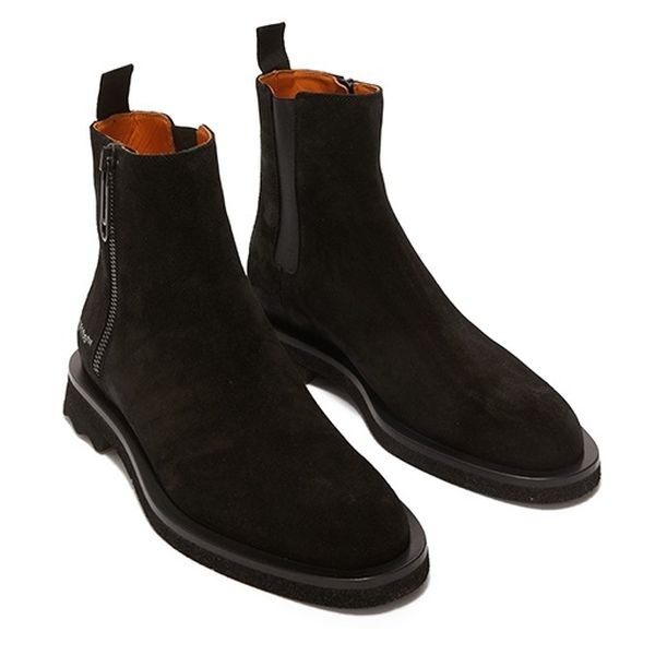 Off-White Suede Spongesole Chelsea Boot Zwart