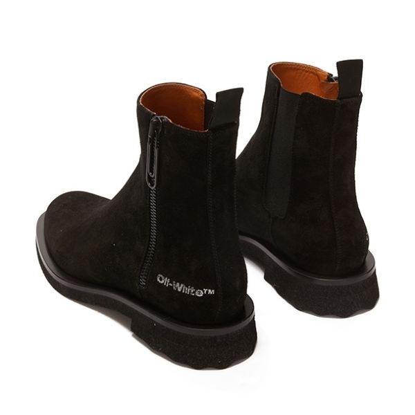 Off-White Suede Spongesole Chelsea Boot Zwart