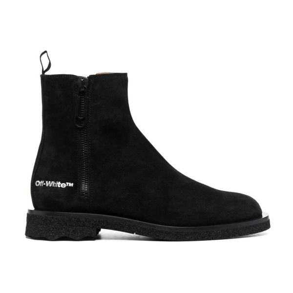 Off-White Suede Spongesole Chelsea Boot Zwart
