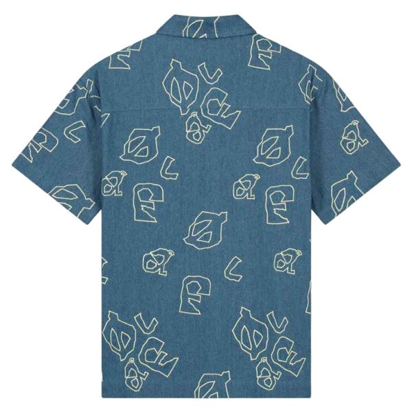 Olaf AOP Denim Overhemd Blauw