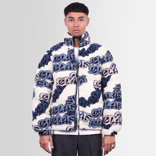 Olaf AOP Puffer Wit/Blauw