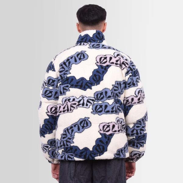 Olaf AOP Puffer Wit/Blauw