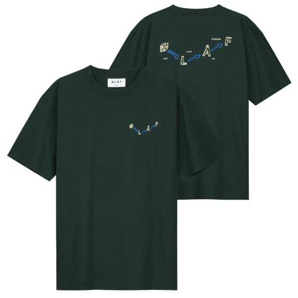 Olaf Arrows T-shirt Donker Groen
