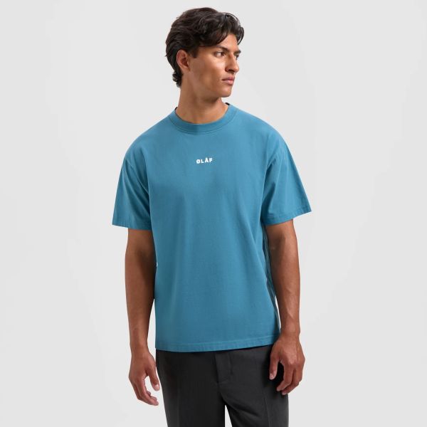 Olaf Block T-shirt Blauw
