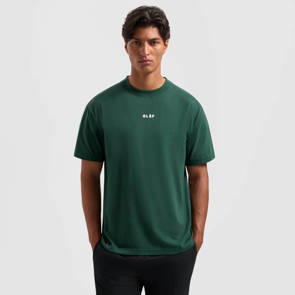 Olaf Block T-shirt Donker Groen