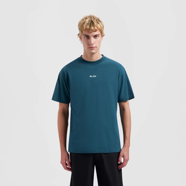 Olaf Block T-shirt Donker Blauw