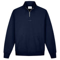 Olaf Block Zip Mock Sweater Navy