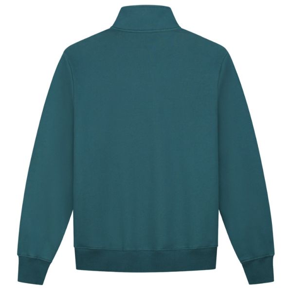 Olaf Block Zip Mock Sweater Blauw