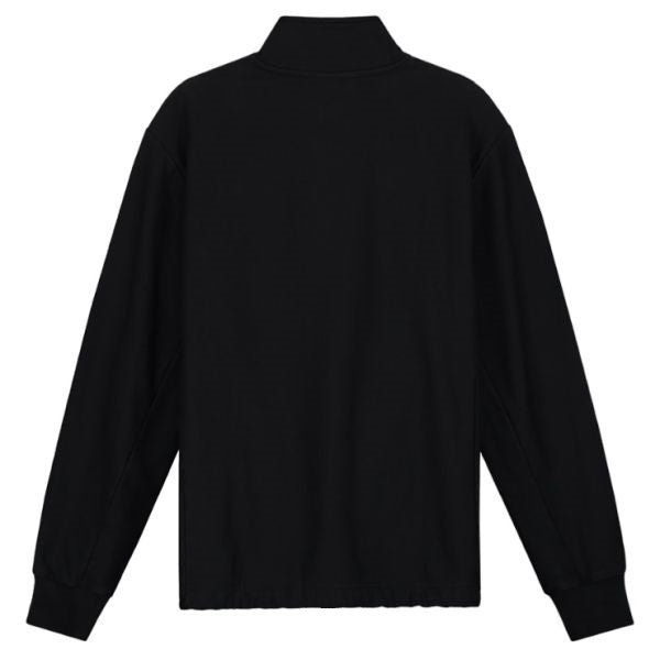 Olaf Block Zip Mock Sweater Zwart
