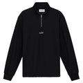 Olaf Block Zip Mock Sweater Zwart