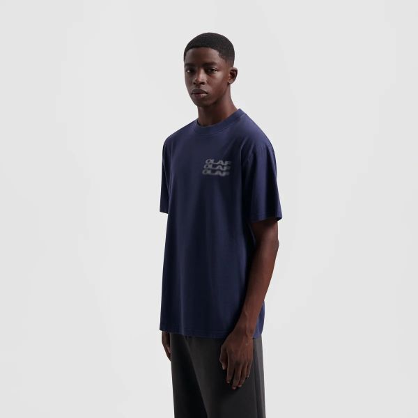 Olaf Blur Logo T-shirt Navy